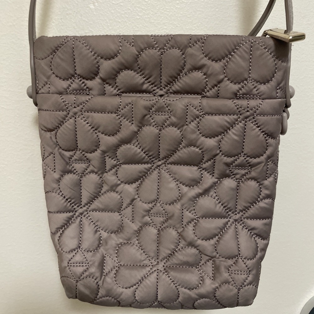Kate Spade New York Tilly Quilted Crossbody Bag Taupe Nylon WKRU7074